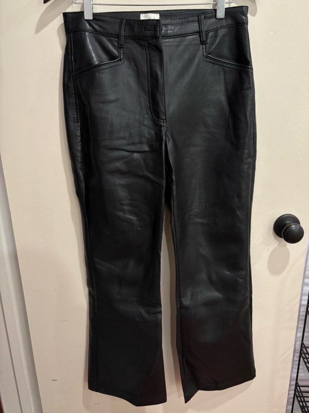 Aritzia Wilfred Black Leather Pants